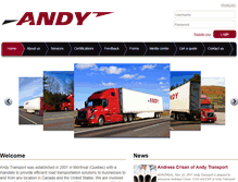 Tablet Screenshot of andytransport.com